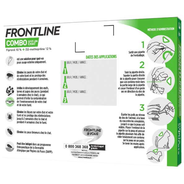 Frontline福来恩Combo Spot-On猫外用驱虫药-2 Frontline福来恩Combo Spot-On猫外用驱虫药